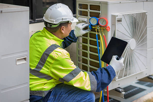 Professional Ductwork Repair technician working in Chartley, MA